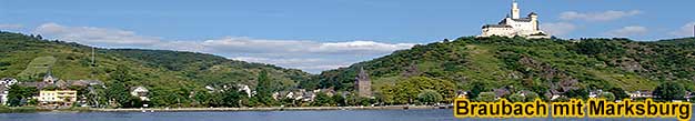 Braubach am Rhein mit Marksburg