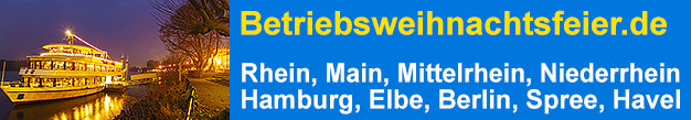 etriebsweihnachtsfeier.de – Schiffsweihnachtsfeiern an Bord auf dem Rhein, Mittelrhein, Niederrhein, auf der Mosel, Hamburg auf Elbe und Alster, Berlin auf Spree und Havel. Bordfest-Angebote für Firmenweihnachtsfeiern und Vereinsweihnachtsfeiern.
